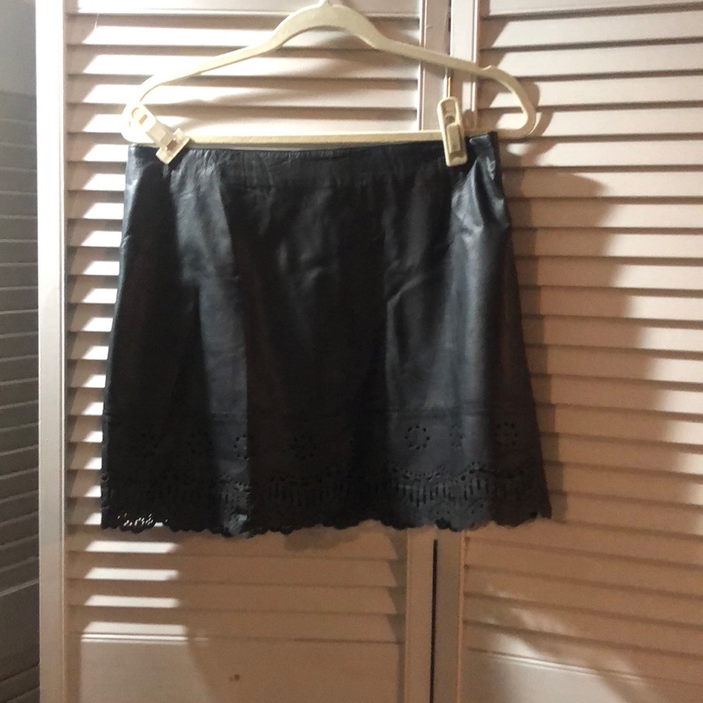 Tintoretto leather skirt